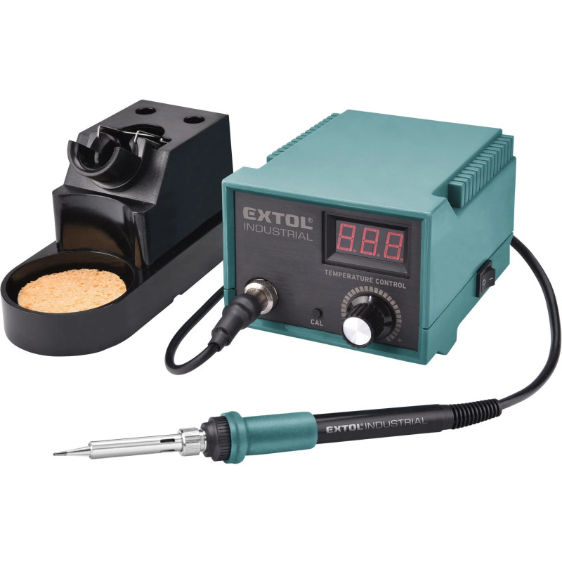 EXTOL INDUSTRIAL stanice pájecí s LCD a elektronickou regulací teploty a kalibrací, 8794520