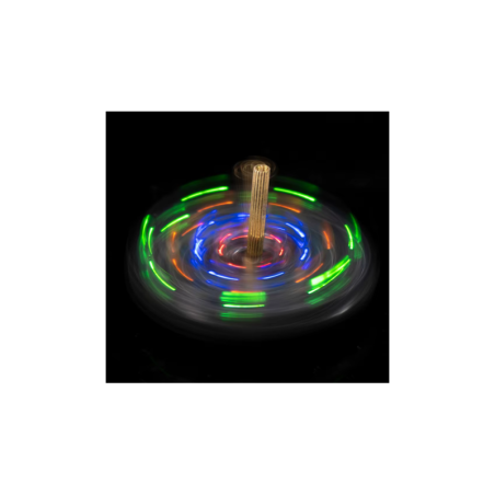 DIY LED gyroskop – rotační světelný efekt na stůl